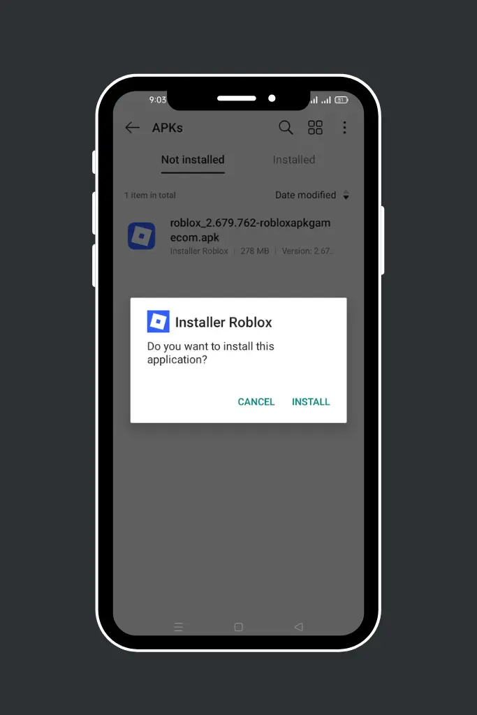 How to download roblox APK - step 3